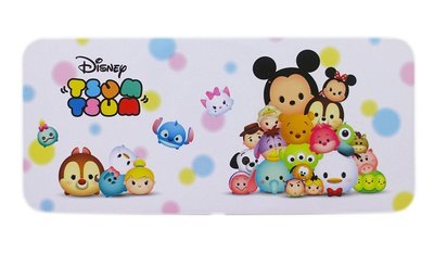 【卡漫迷】 Tsum 鐵筆盒 粉色 ㊣版 鉛筆盒 米奇 史迪奇 瑪莉貓 單層 馬口鐵製 Q版 迪士尼 Disney 日版