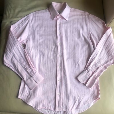 [品味人生2]保證正品 YSL 粉紅色 長袖襯衫 size M