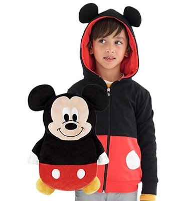 預購 美國 Disney 迪士尼米奇圖案 男童 連帽外套 二合一 玩偶 生日禮