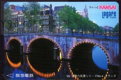 日本地鐵卡---阪急電鐵615 99世界風景系列4凌雲閣收藏卡