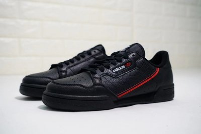 Adidas Originals Continental 80 Rascal 皮革板鞋“黑白深藍紅”B41672