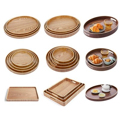 【熱賣精選】日式木質托盤長方形家用茶杯水果盤木碟木制蛋糕面包餐盤實木盤子