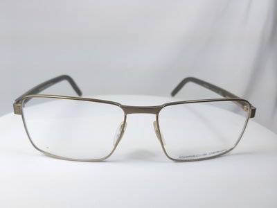 『逢甲眼鏡』PORSCHE DESIGN鏡框 全新正品  駝色細方框 極簡經典【P8300 D】
