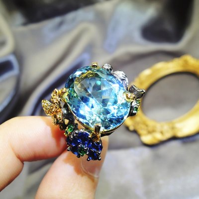 已售出💥托帕石寶石♀️夢幻瑞士藍💞18.03克拉寶石✈高級珠寶設計款