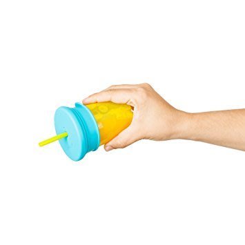 【Sunny Buy寶貝館】◎預購◎ Boon Snug嬰幼兒 不漏水 通用 矽膠吸管+杯蓋 藍/橙/綠 3入