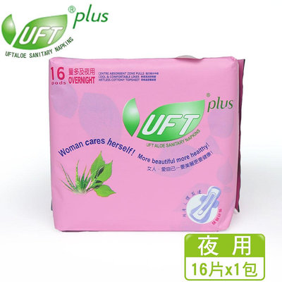 【巧婦樂】UFT草本香氛 涼感蝶翼衛生棉夜用一包 28CM
