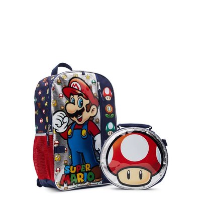 預購 美國帶回 Super Mario 瑪利兄弟 奇諾比奧 任天堂 孩童後背包 餐袋 書包 遠足包 大容量