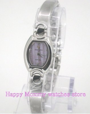 【 幸福媽咪 】網路購物、門市服務Emilio Valentino 范倫鐵諾藍寶石水晶鏡面 手鍊造型女錶SL2625