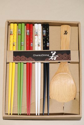 ChankoDining日式筷子飯匙禮盒組，送禮，摸彩，木飯匙，彩色筷子