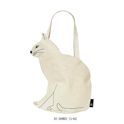 【限時代購】全新日本專櫃ROOTOTE超可愛貓咪刺繡造型迷你手提包(白/灰/黑色)