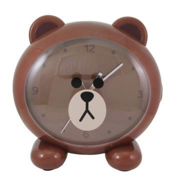 [裕明鐘錶] 台灣製LINE FRIENDS 熊大造形公仔音樂鬧鐘