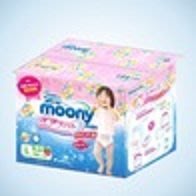 《好市多COSTCO 網路商品代購》Moony 日本頂級版尿布褲型L-女孩用 88片*2箱(共176片)