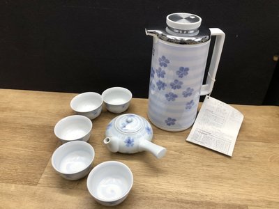 【JP.com】日本帶回 昭和時期 TIGER虎牌 魔法瓶 保溫瓶 有田燒 茶具組 日本製