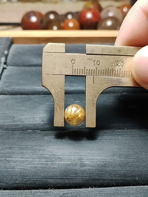 鈦晶珠徑約9mm，重0.92g，純天然鈦晶珠子單珠散珠，2120 水晶 擺件 原石【楚風漢韻】