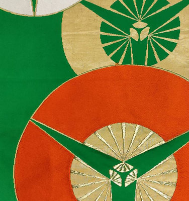 鳳崗文創---{雜項110}---日本和服腰帶—茶道桌旗---尺寸: 30*432cm