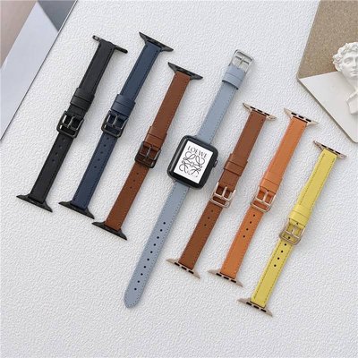 高級皮革錶帶 適用蘋果手錶女生 Apple Watch 7代表帶 41mm 45mm iWatch全系列 男表女表