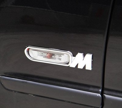~圓夢工廠~ BMW 3 E46 1998~2001318 318i 320 320i 鍍鉻M款側燈框 方向燈框