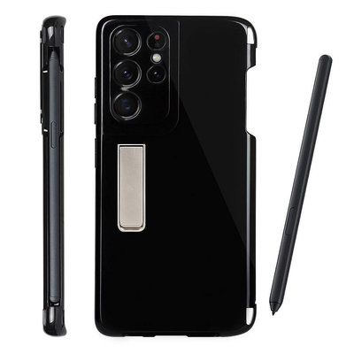 【特惠 內出貨】適用三星S21 Ultra手機殼Galaxy S21 Ultra帶支架S-pen筆槽保護殼