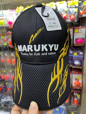 五豐釣具-MARUKYU マルキュー丸九很帥氣~網狀釣魚帽~特價900元