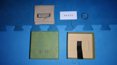 ~保證真品全新的新款 Gucci 盒裝925銀戒一只~一元起標無底價標多少賣多少