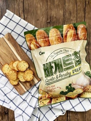 超夯韓國製 大蒜麵包餅乾350克/包