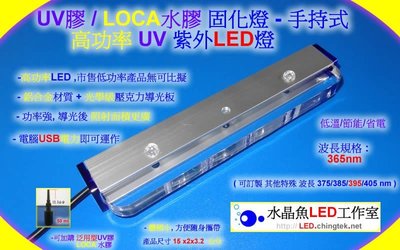 [合購含稅] - 高功率UV紫外燈 (UVA 365nm) + USB 5V 變壓器 [ 水晶魚LED工作室 ]
