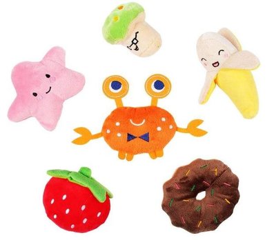 11576c 日本進口 好品質  螃蟹星星漢堡香蕉蔬菜草莓甜甜圈水果娃娃蔬菜肉動物毛絨毛娃娃小孩朋友玩具玩偶擺件禮品