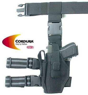 【BCS武器空間】警星 左手用 腿掛腰掛兩用槍套(黑色)-GUH-03CLBK