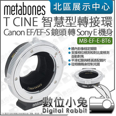 數位小兔【Metabones MB-EF-E-BT6 Canon EF 鏡轉 SONY E T CINE 智慧型轉接環】