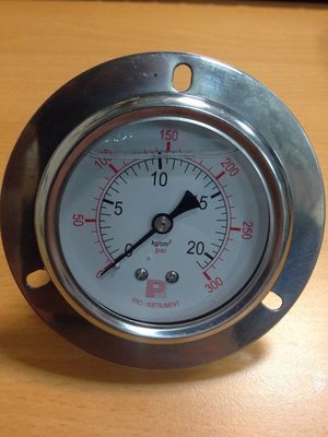 2.5吋 埋入 充油 壓力錶 專業濾水器專用壓力錶 空壓機專用壓力錶 調壓錶 空壓機壓力錶