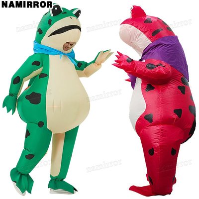 青蛙裝衣服 大人兒童人偶搞笑動物造型萬聖節服裝青蛙裝蛤蟆精充氣服角色扮演服裝-麥德好服裝包包