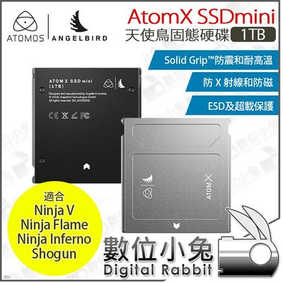 數位小兔【ATOMOS 天使鳥AtomX SSDmini 固態硬碟1TB】Ninja V Shogun 