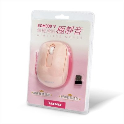 車庫 逸盛 公司貨 ESENSE 極靜音無線滑鼠 EOM330 (粉) 12-EOM330 PK