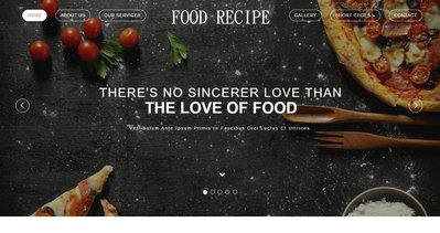 FOOD RECIPE 響應式網頁模板、HTML5+CSS3、網頁特效  #7250