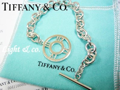 【Light &amp; co.】專櫃真品已送洗 Tiffany &amp; Co 925 純銀  ATLAS系列 羅馬 數字 T扣 手鍊
