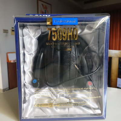 中古良品 Sony有線耳機MDR-7509HD錄音室鑑聽級耳機絕版經典 非7506