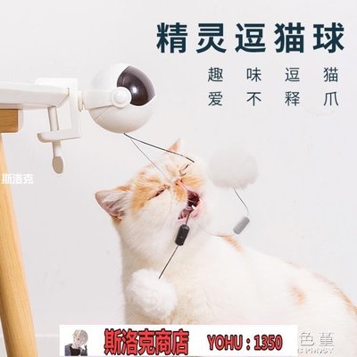 阿吉賣場-自動升降定時電動逗貓球貓玩具自嗨逗貓棒YOYO球玩具套裝貓咪用品最低價~快速出貨