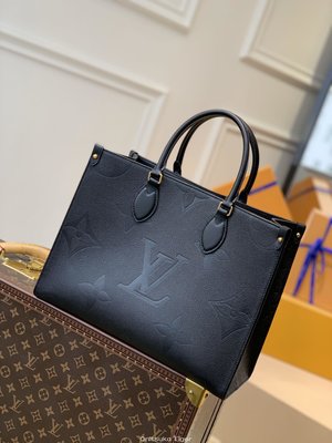 二手Louis Vuitton LV Onthego MM tote bag M45595黑色