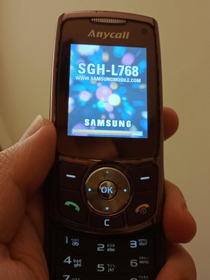 大媽桂二手屋，Samsung Anycall 三星 SGH-L768 3G 滑蓋手機，咖啡金 經典款，功能正常