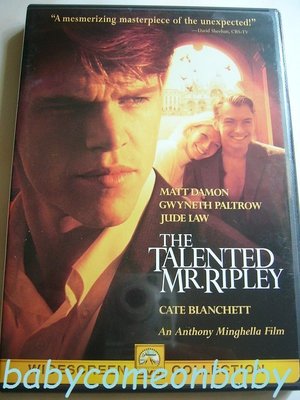 舊電影 DVD 天才雷普利 The Talented Mr. Ripley 美版一區 (保存良好99%無刮傷近全新)
