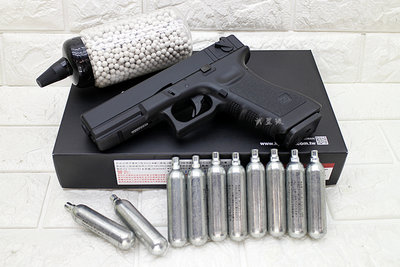 台南 武星級 KJ KP18 GLOCK G18 手槍 CO2槍 + CO2小鋼瓶 + 奶瓶 ( 葛拉克克拉克