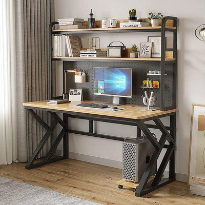 電腦桌台式桌子家用臥室書桌書架一體組合桌小戶型學生~特價