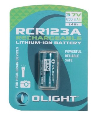 【LED Lifeway】Olight RCR123A 16340 650mAh 保護板電池 ORB-163P06