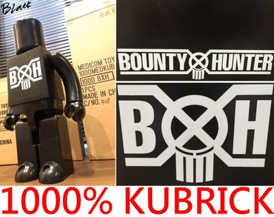 BLACK極新BOUNTY HUNTER x BE@RBRICK KUBRICK庫柏力克熊1000%大公仔BXH(無盒)
