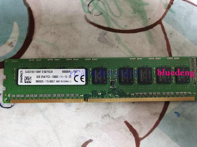 原廠金士頓8G 2RX8 PC3-12800E 純ECC 1600 DDR3伺服器伺服器記憶體