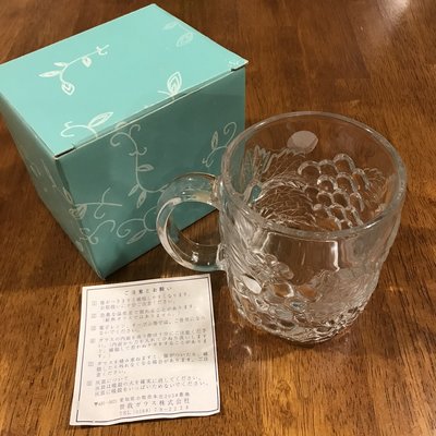 日本製 SOGA 浮雕花紋 玻璃杯