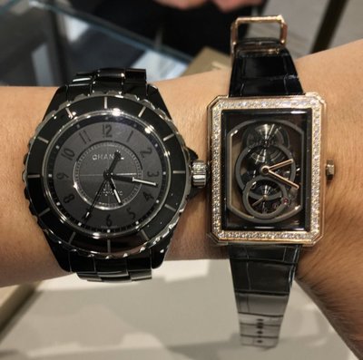 Chanel BOY FRIEND H5318 腕錶中型款式 金錶殼鑲鑽自動錶