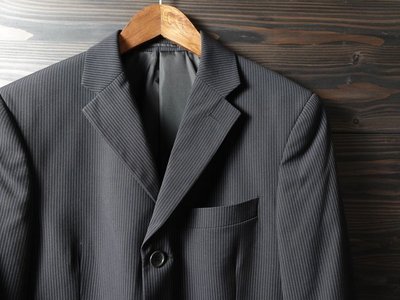 專櫃品牌 G2000 黑色條紋 西裝外套 44號