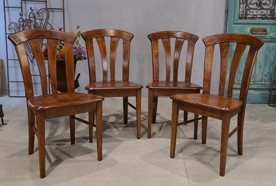 【卡卡頌  歐洲古董】比利時 橡木 紮實 實木 餐椅 書桌椅 木椅 歐洲老件 ch0914 ✬