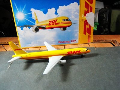 全新DHL國際快遞專屬波音757飛機模型/鋁合金材質